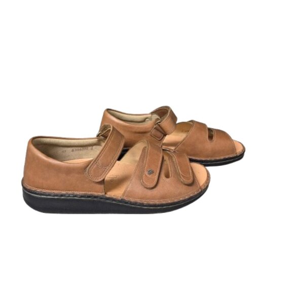 41 Finn Comfort Germany Baltram Tan Leather Sandals - Picture 1 of 10